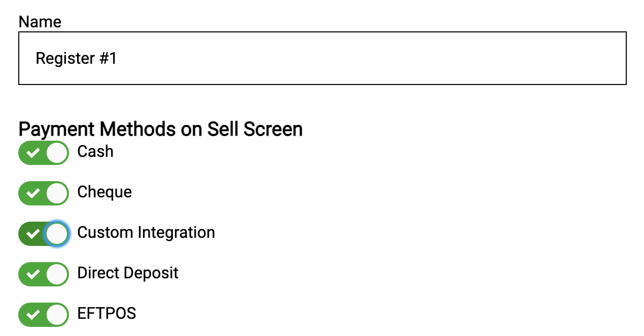 Enabling the Payment Method